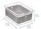 Recycled Plastic Crisp Produce Storage Containers with Lid and Colander Basket, 8.32" x 6.32" x 3.76", Clear/Gray